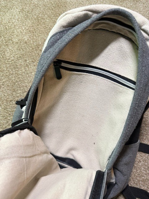 The Pioneer HEMP Naturals Charcoal Gray Backpack Dime Bags