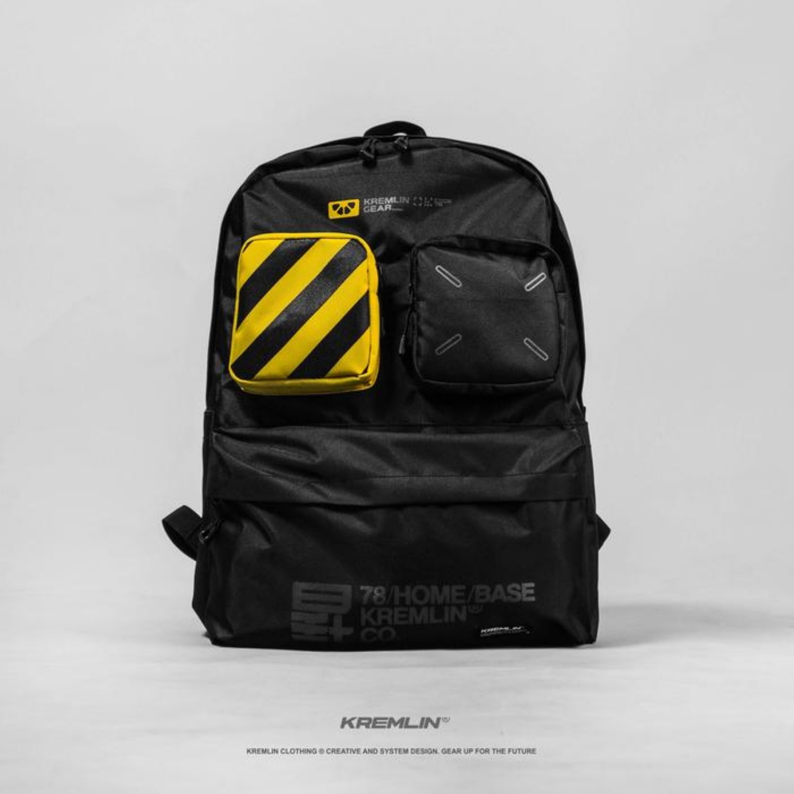 Kremlin Harbor Black Backpack Carrier Futuristic Fullzip Backpack Crossbody