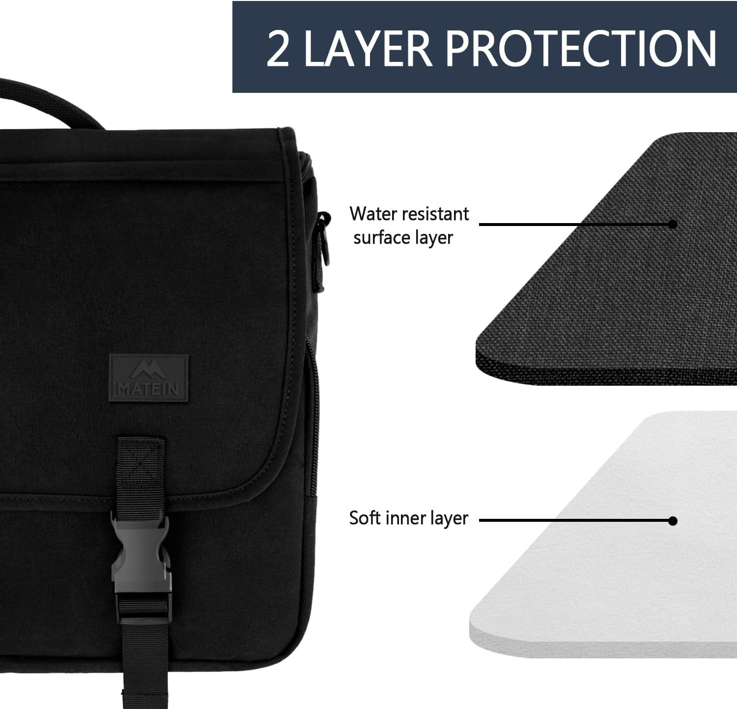 Messenger Bag for Men, Briefcases Lightweight Men’S Laptop Bag 15.6 Inch Water R