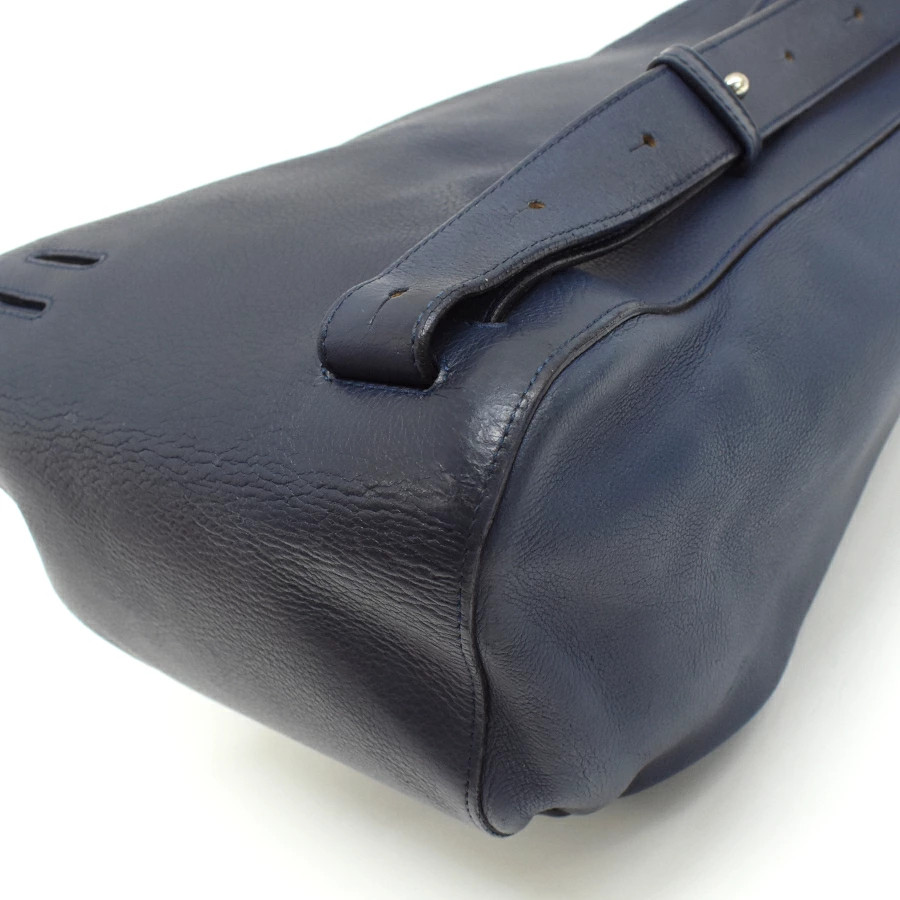 LOEWE Anton Sling Bag Shoulder Crossbody Anagram Leather Navy