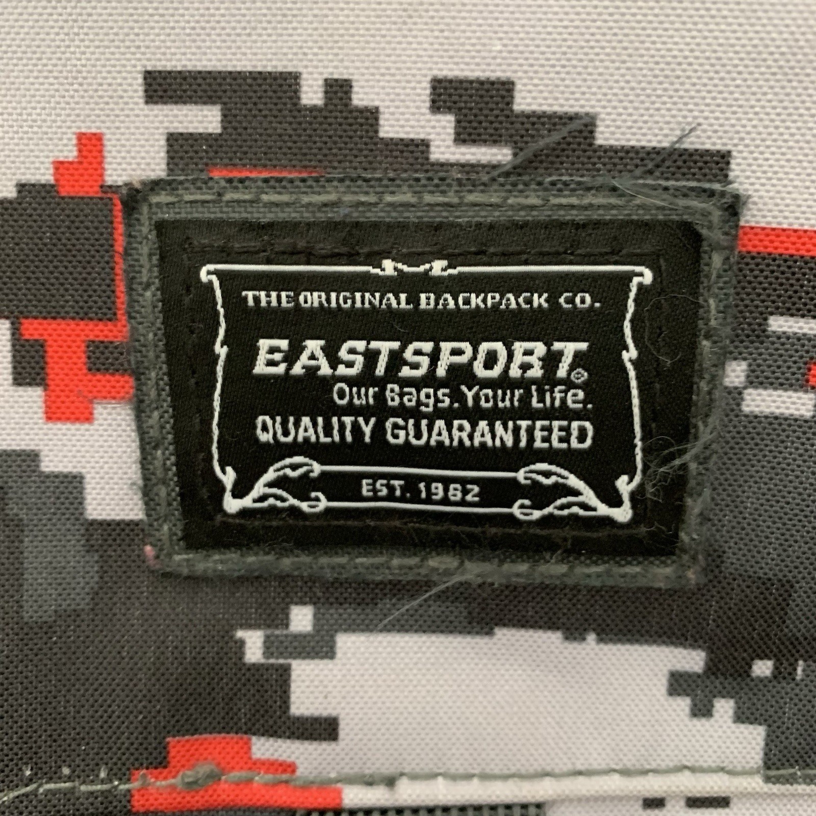 Eastport Access Backpack Unisex Digital Camo Red Black Gray