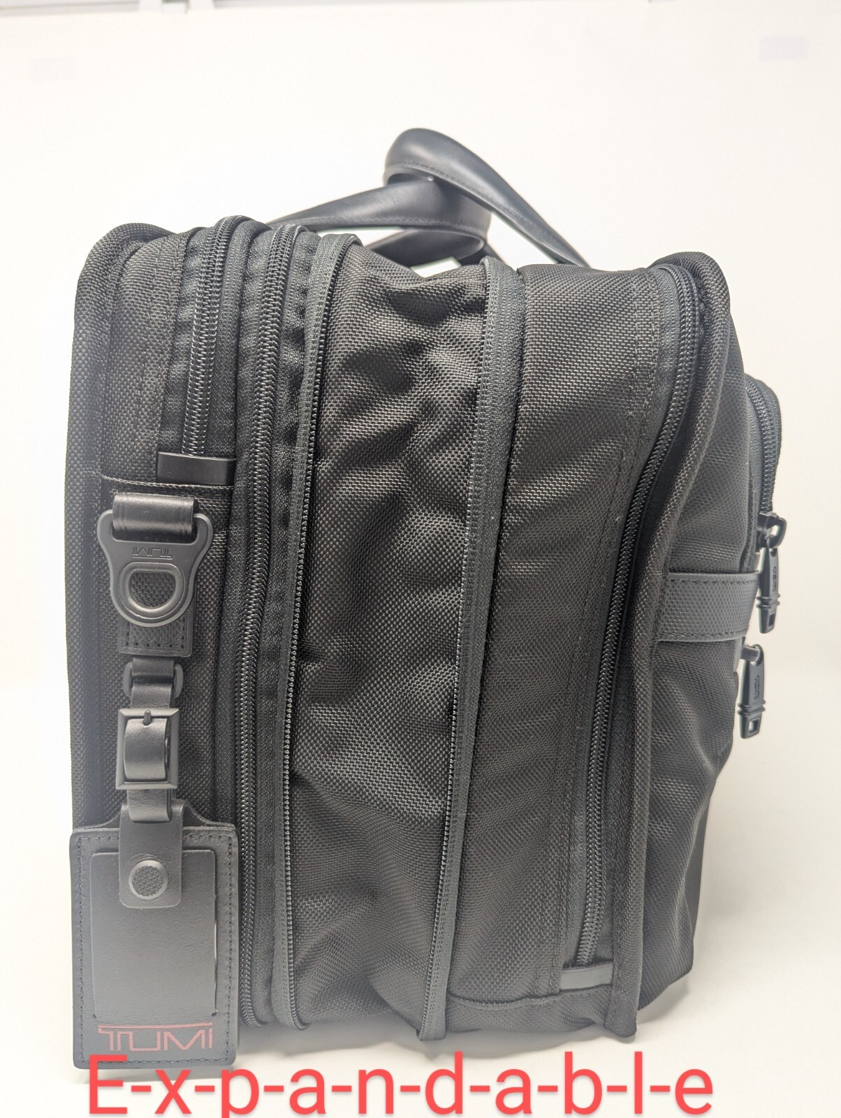 Tumi Alpha 2 Expandable Organizer Brief T-Pass Black FXT Ballistic Nylon 26145D2