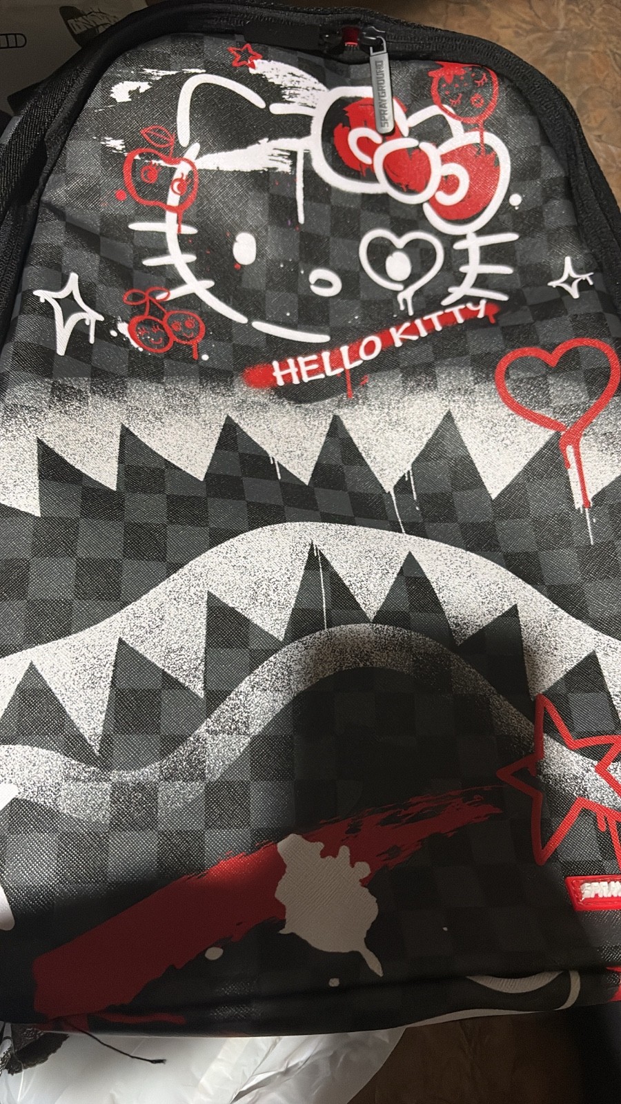 Sprayground Hello Kitty Official Collab Fresh Paint Backpack