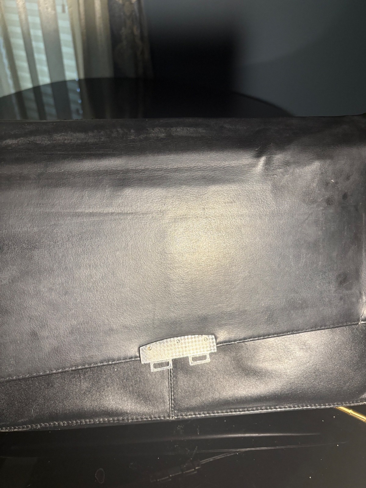 Reaction Kenneth Cole black leather briefcase