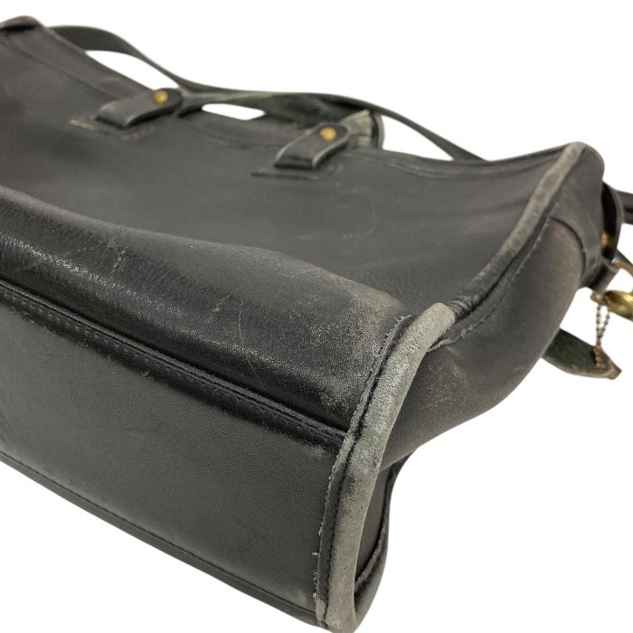 COACH OLD COACH 2-Way Briefcase Black Leather Men Business Handbag 3228