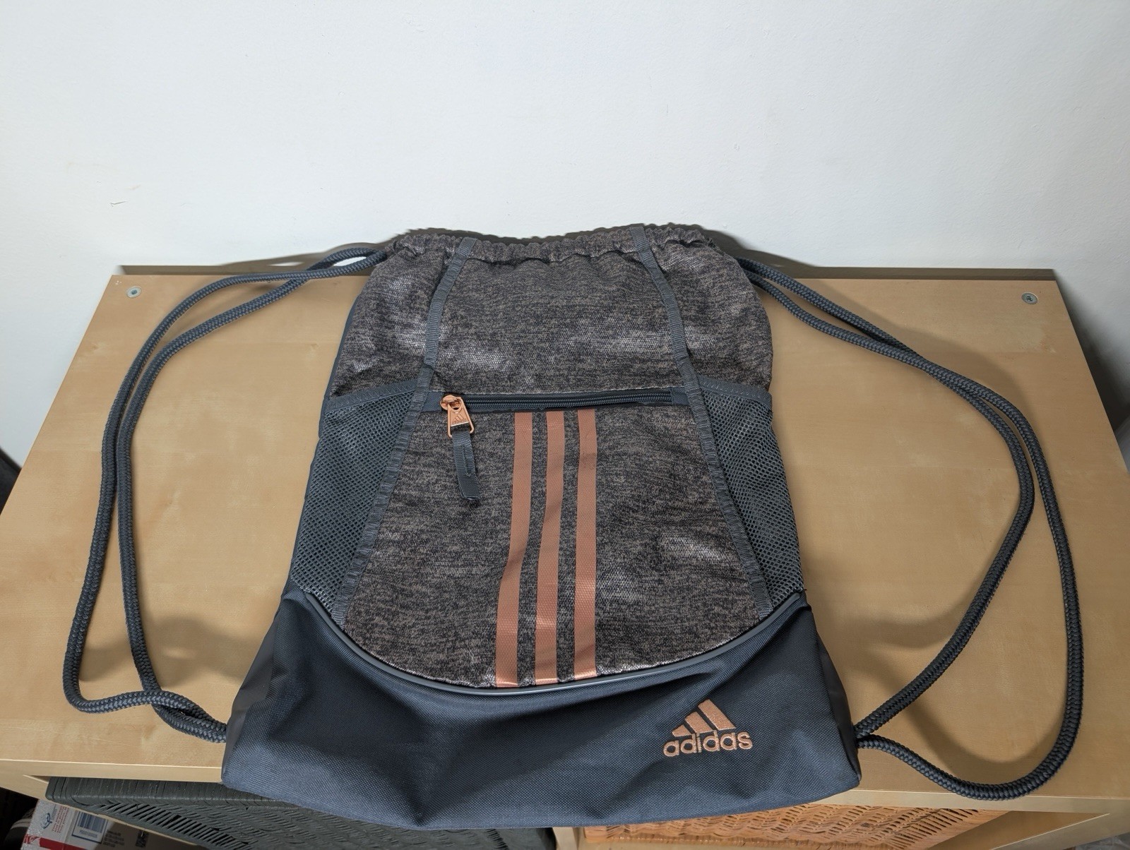 adidas Alliance II Sackpack Drawstring Bag Grey Gold