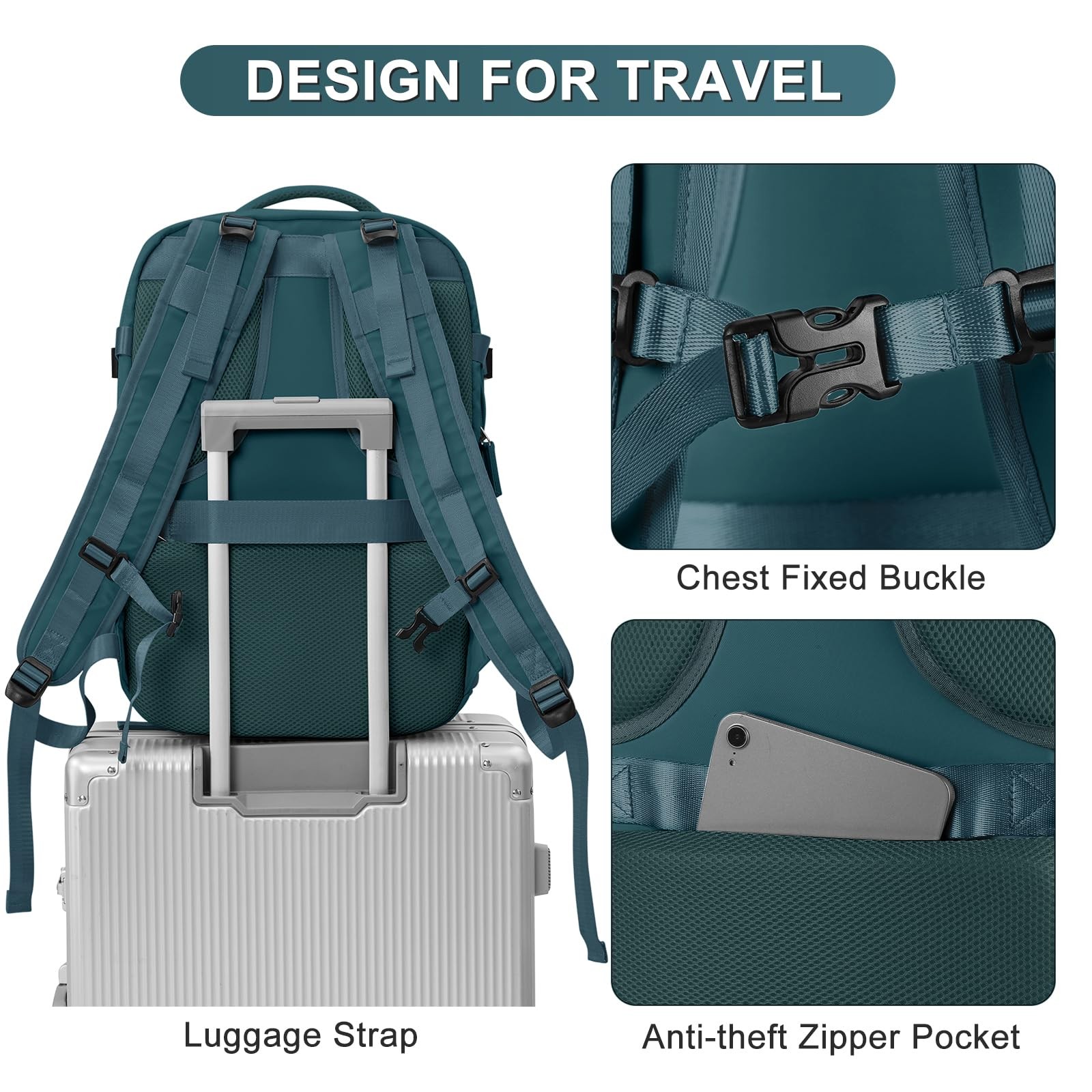coofay Extra Large Backpack For Traveling On Airplane Carry On Backpack Fligh…