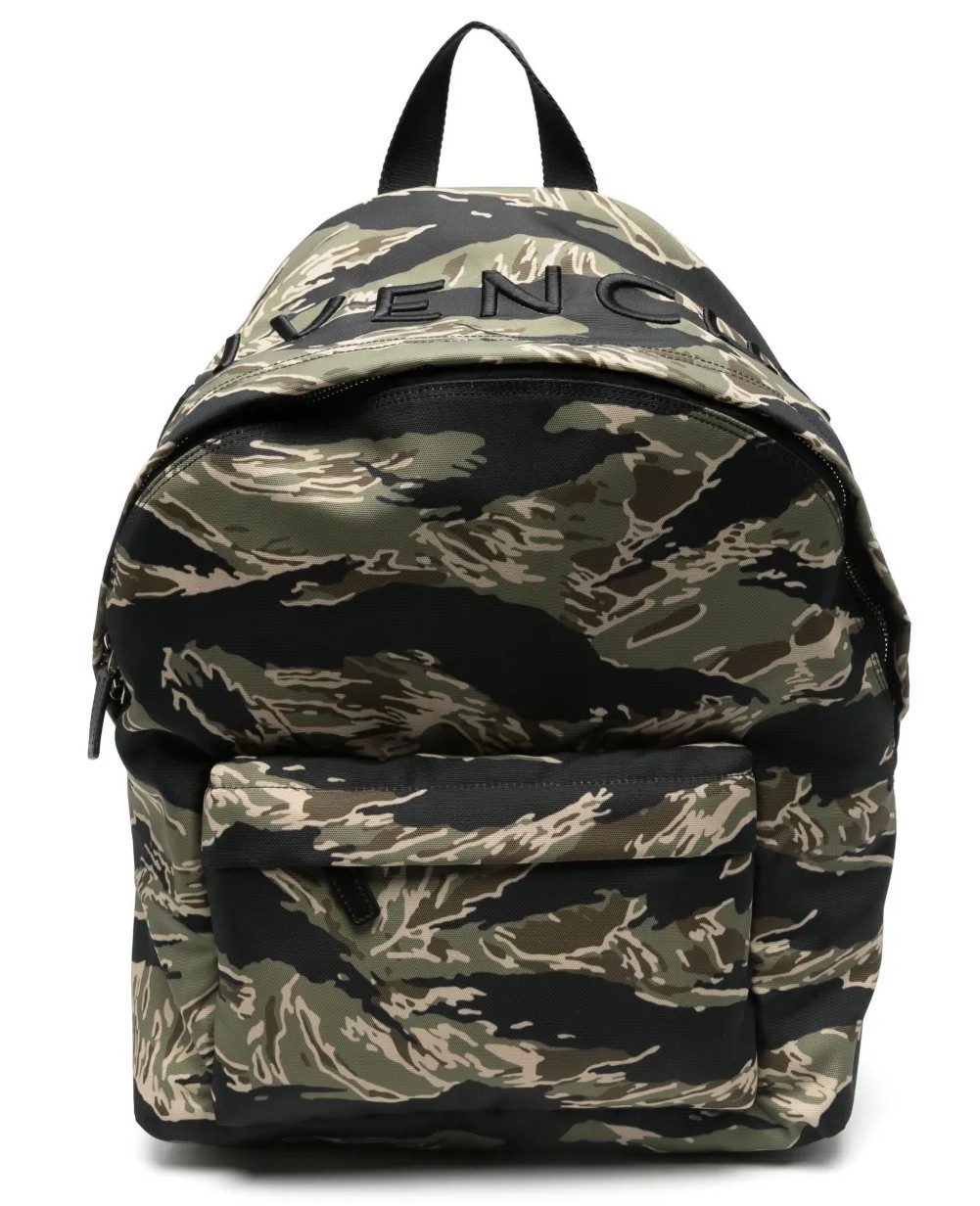 GIVENCHY ESSENTIAL CAMO LOGO BACKPACK BAG MADE IN ITALY BK508HK20S960