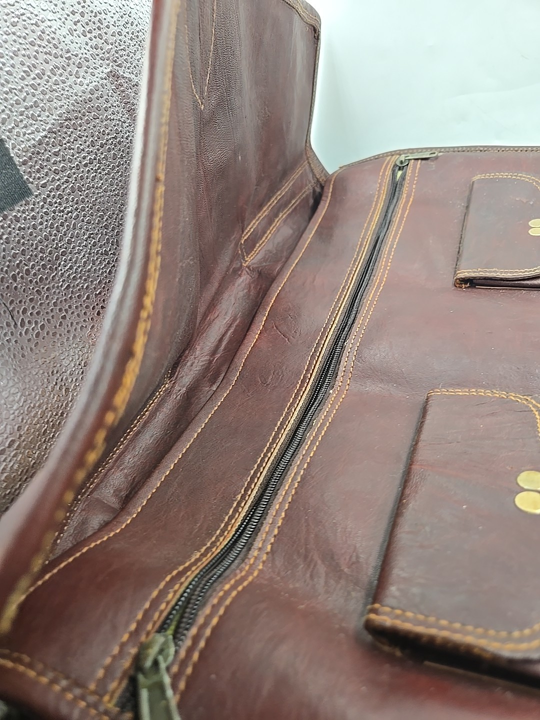 Leather Briefcase Laptop Messenger bag best computer satchel Bag 17 1/2″ 14″