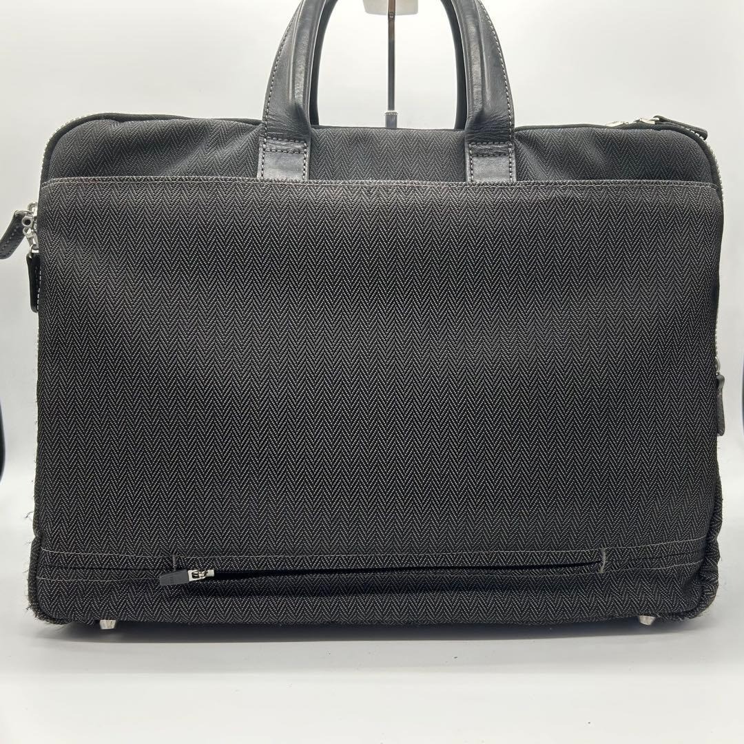 PAUL SMITH Soft Collection 2Way Briefcase Black Herringbone Business ShoulderBag
