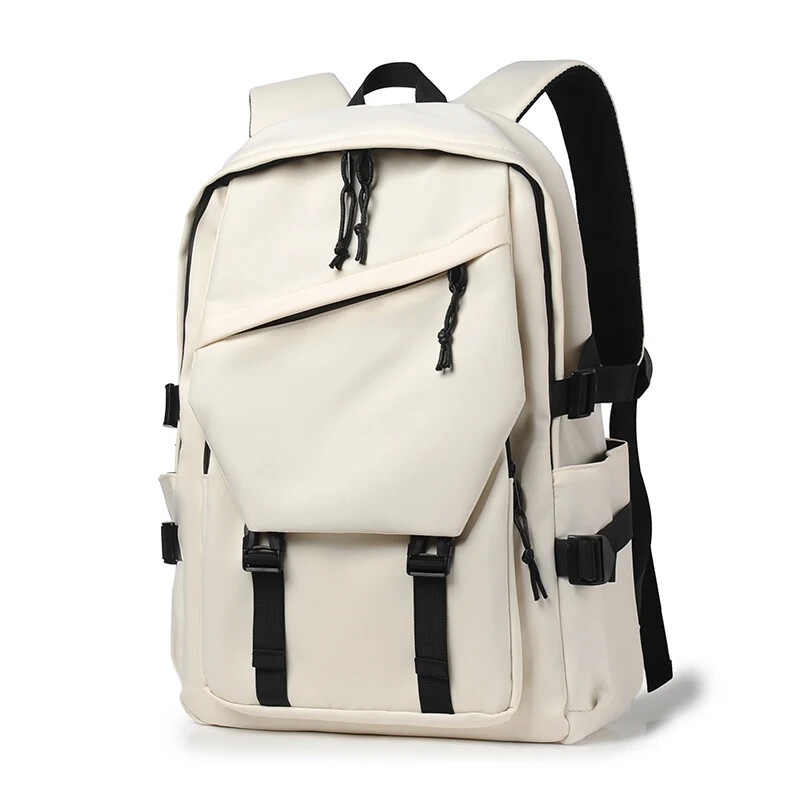 Solid Color Simple Men’s Backpack Fashion Couple Student Computer Backpack