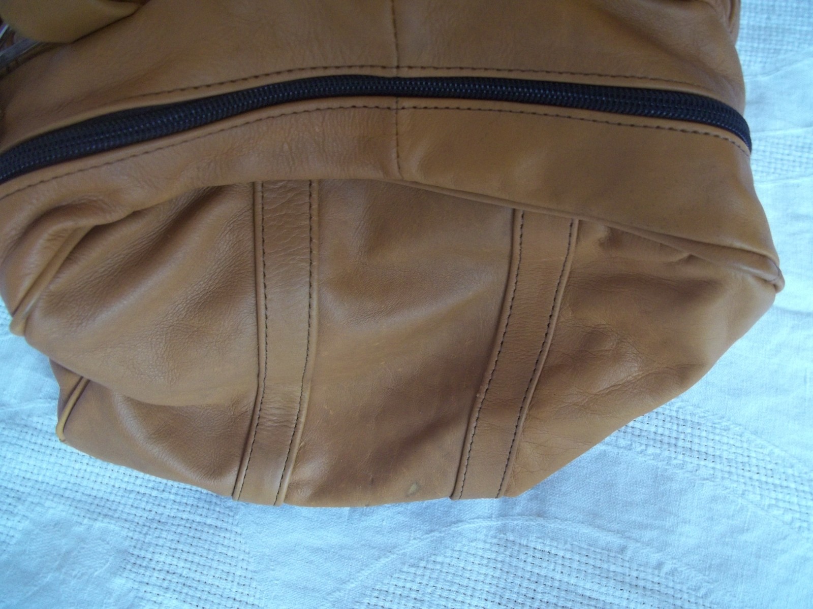 Large Duffle Bag Weekend Camel Bovine Handmade Leather Travel Bag