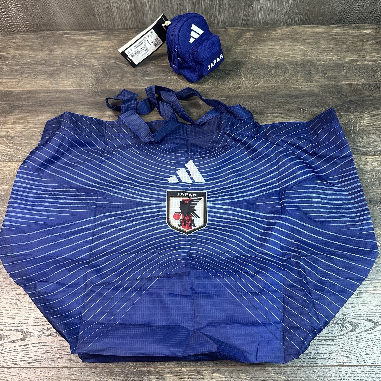 Adidas Japan 26 World Cup Packable Bag Mini Backpack Keychain with Tote KC0757