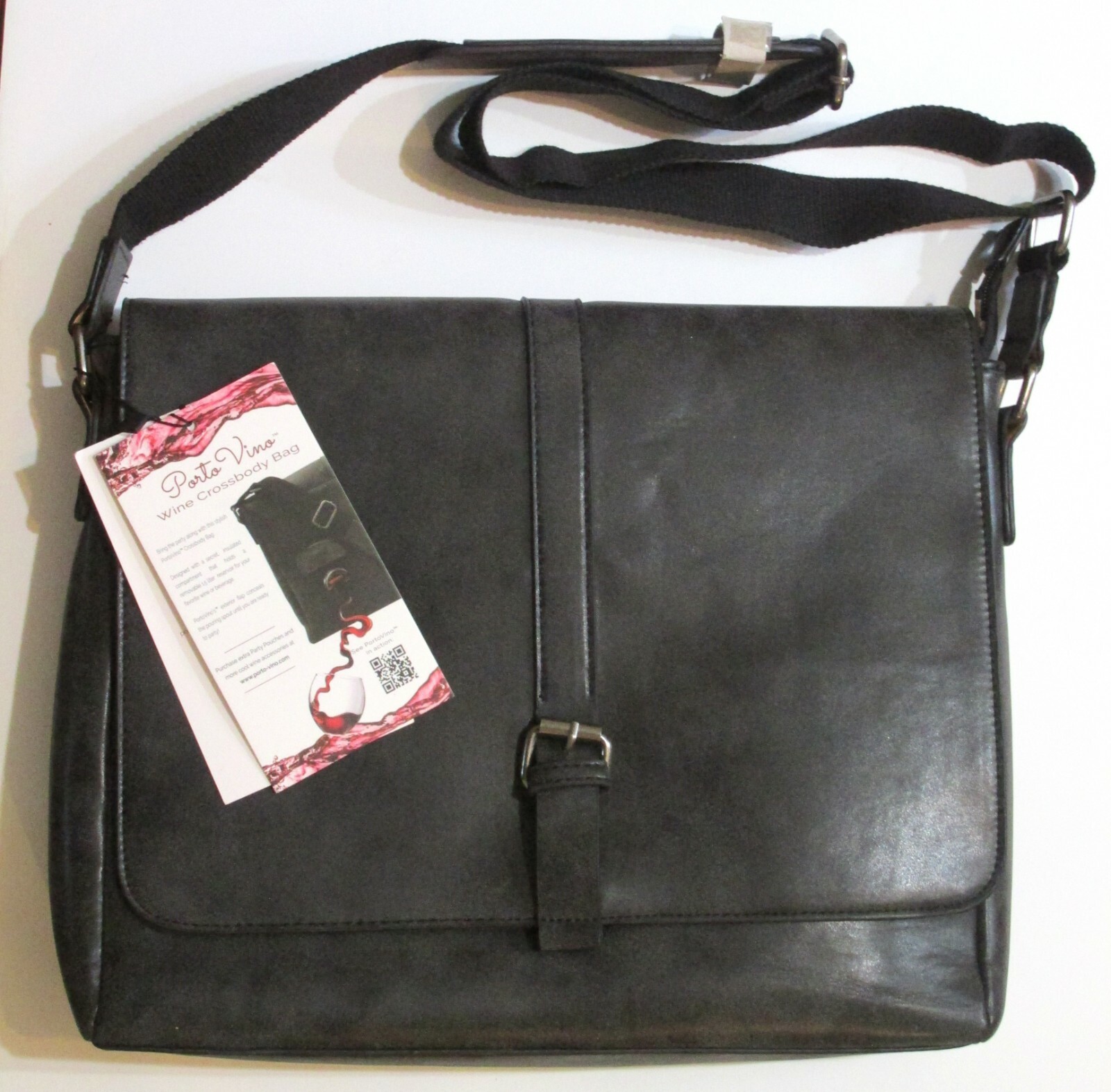 PortoVino Crossbody Hidden Drink Wine and Flask Bag (Slate Grey)