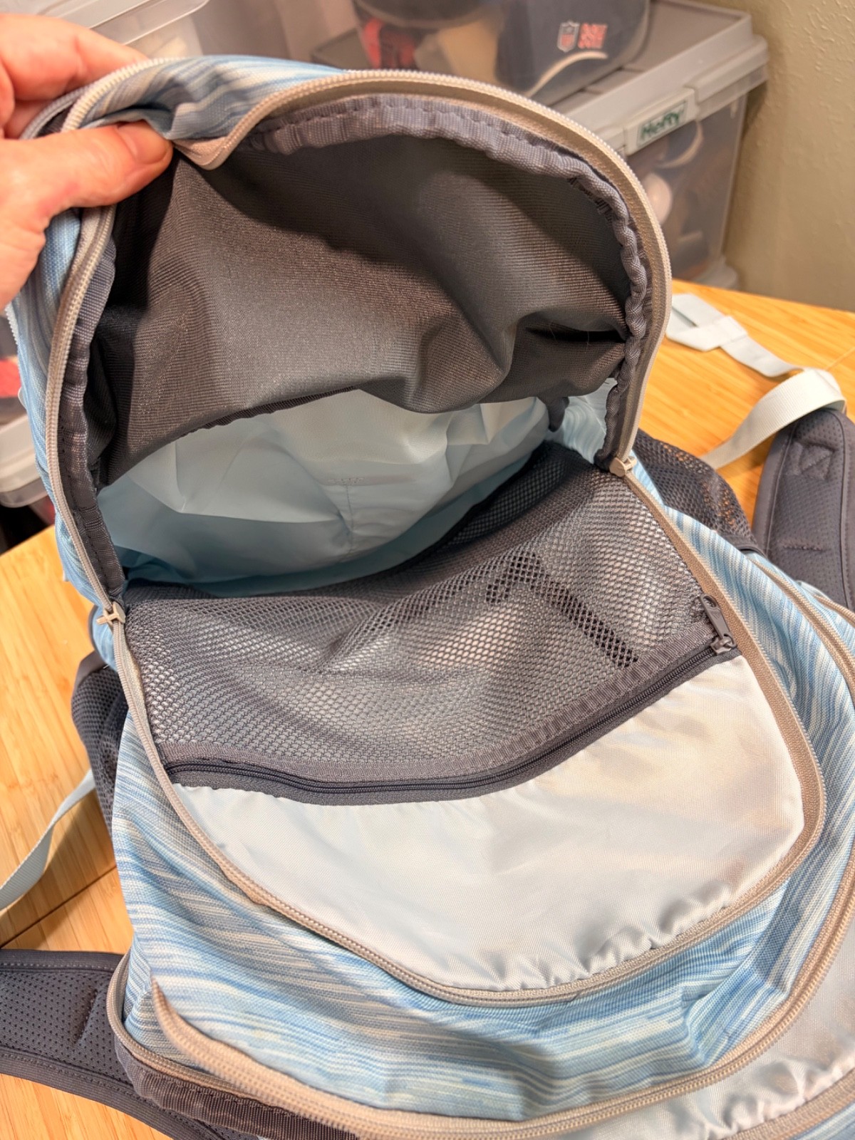 Adidas Prime Backpack — Heathered Light Blue/Charcoal Gray | Large Multi-Pouch