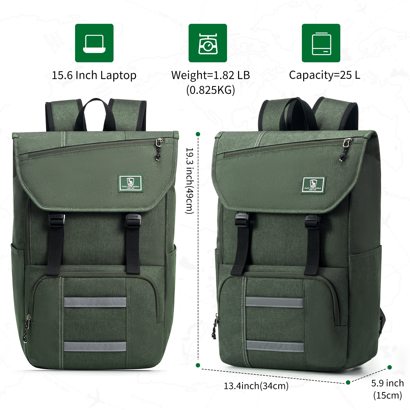 OIWAS Travel BackPack School Sport Bag 15.6″ Laptop Backpack For Men’s Business