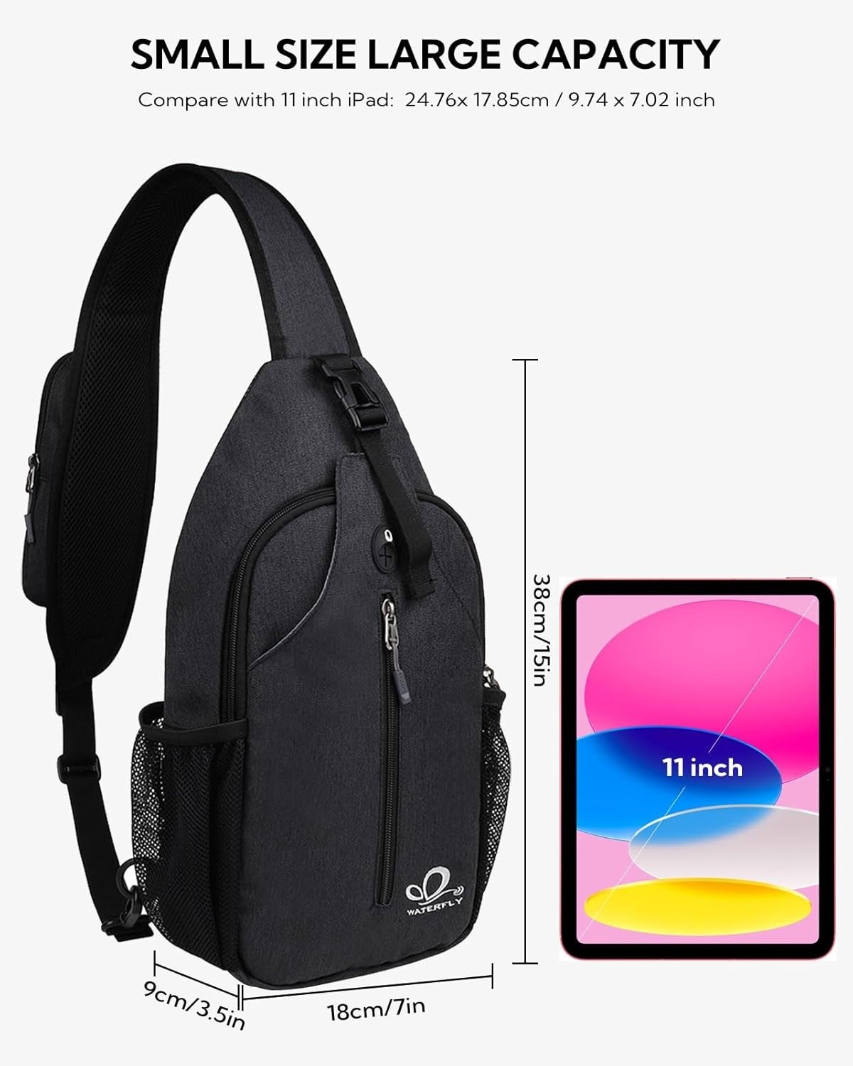 Compact Crossbody Sling Bag with Hidden Earphone Hole – Stylish & Functional