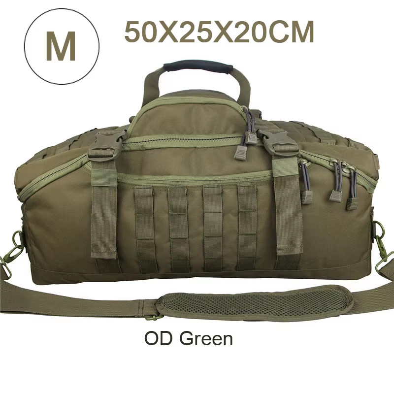Tactical Duffle Bag Heavy Duty MOLLE Travel Gym Backpack for Men Camping Fishing