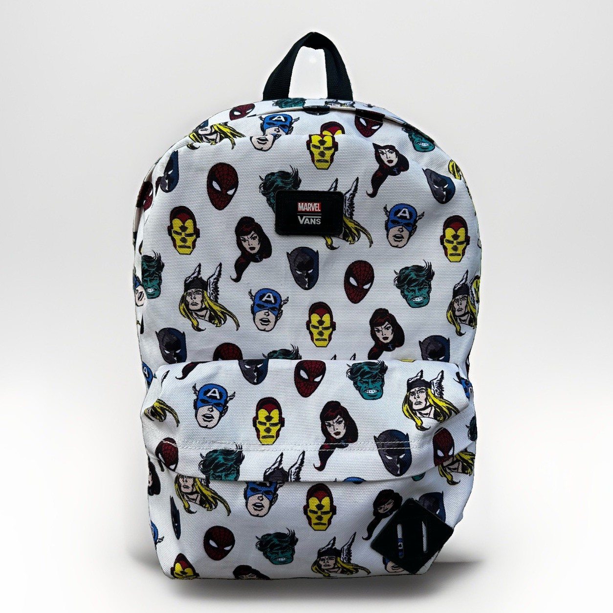 Vans x Marvel Backpack With Superheroes Spiderman Black Panther Hulk Thor – EUC