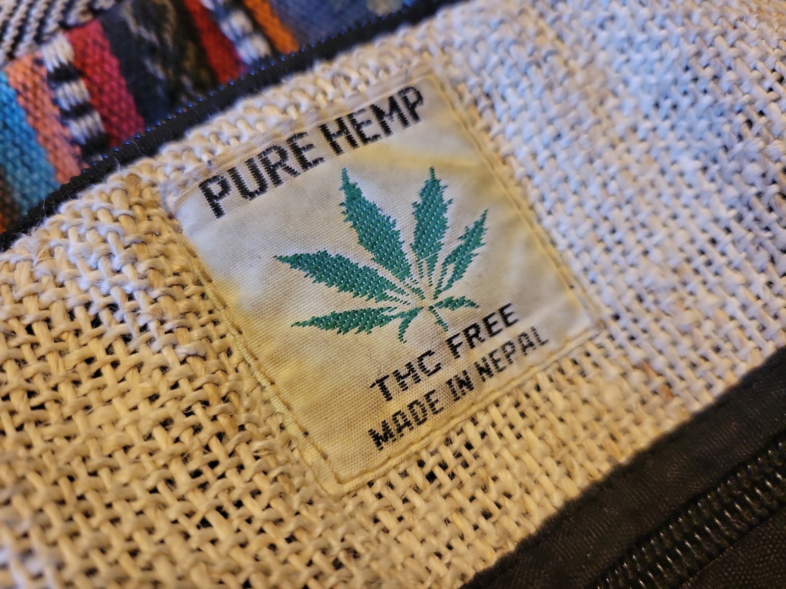 Pure Hemp THC-Free Multi-Pocket Backpack Nepal