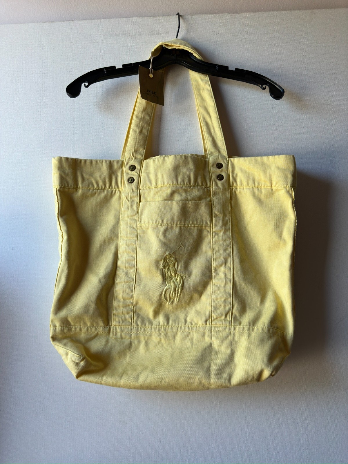 NWT Polo Ralph Lauren MEN’S WOMEN’S BAG CANVAS BIG PONY HUGE TOTE 18×19 in