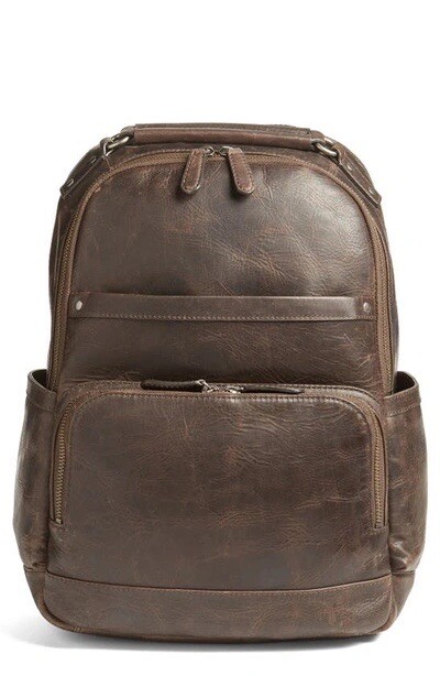NWOT FRYE Logan Leather Backpack Slate