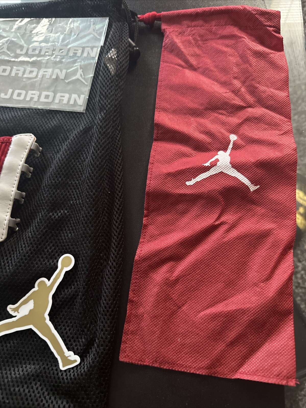 Jordan Drawstring Shoe Bag Shoe Carry Black Mesh 2004 Vintage Stickers Lot