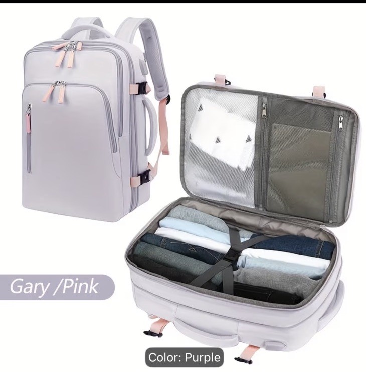 traveling shoulders backpack Expandable to capacity laptop of 35 liters (48cm) H