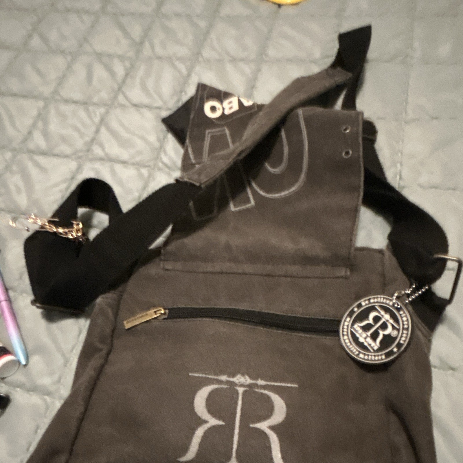 Robin Ruth Brown Medium Crossbody Bag Zip Closure Adjustable Strap Solid