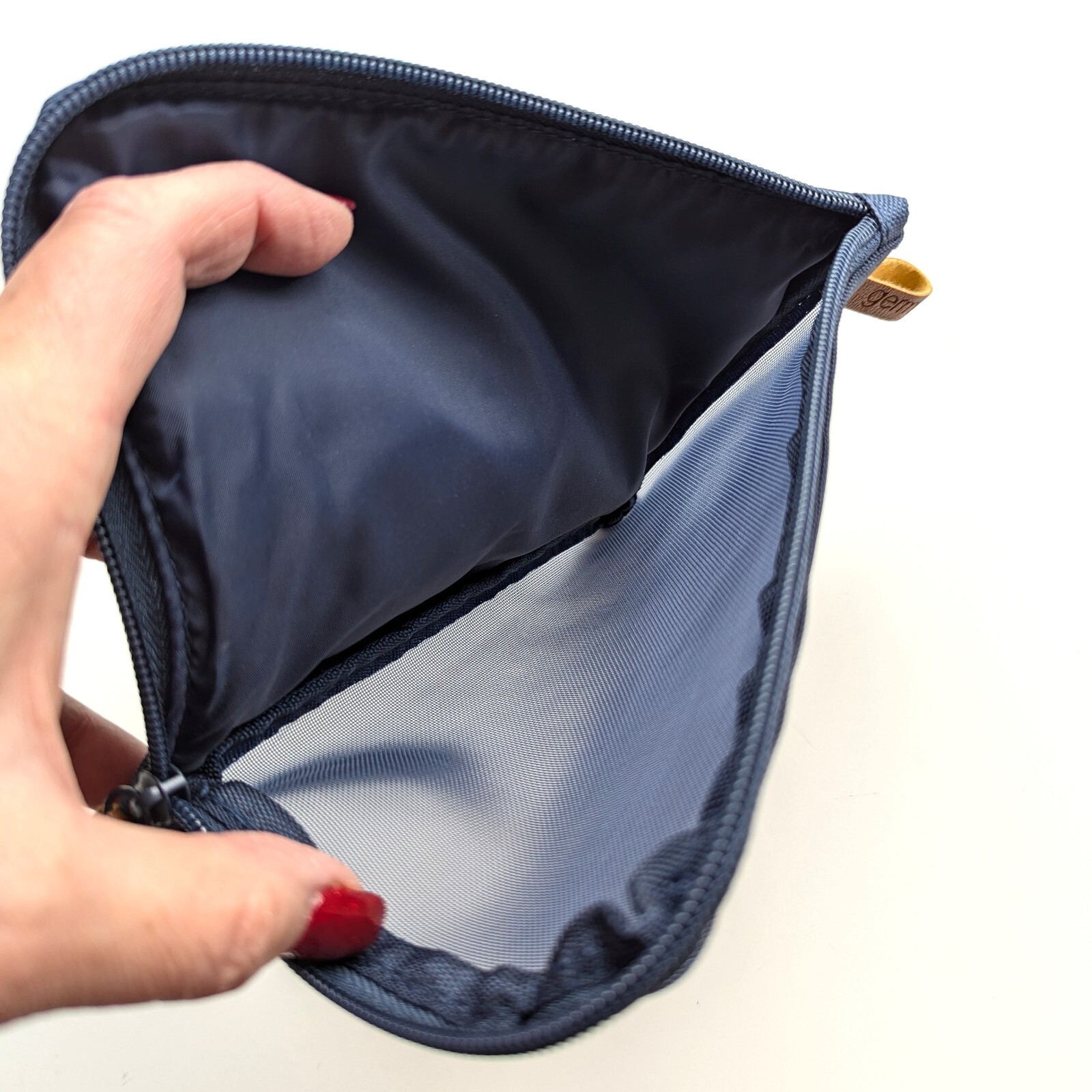 Lufthansa Premium Economy Canvas Toiletry Travel Bag Mesh Pouch German 7″ x 5″