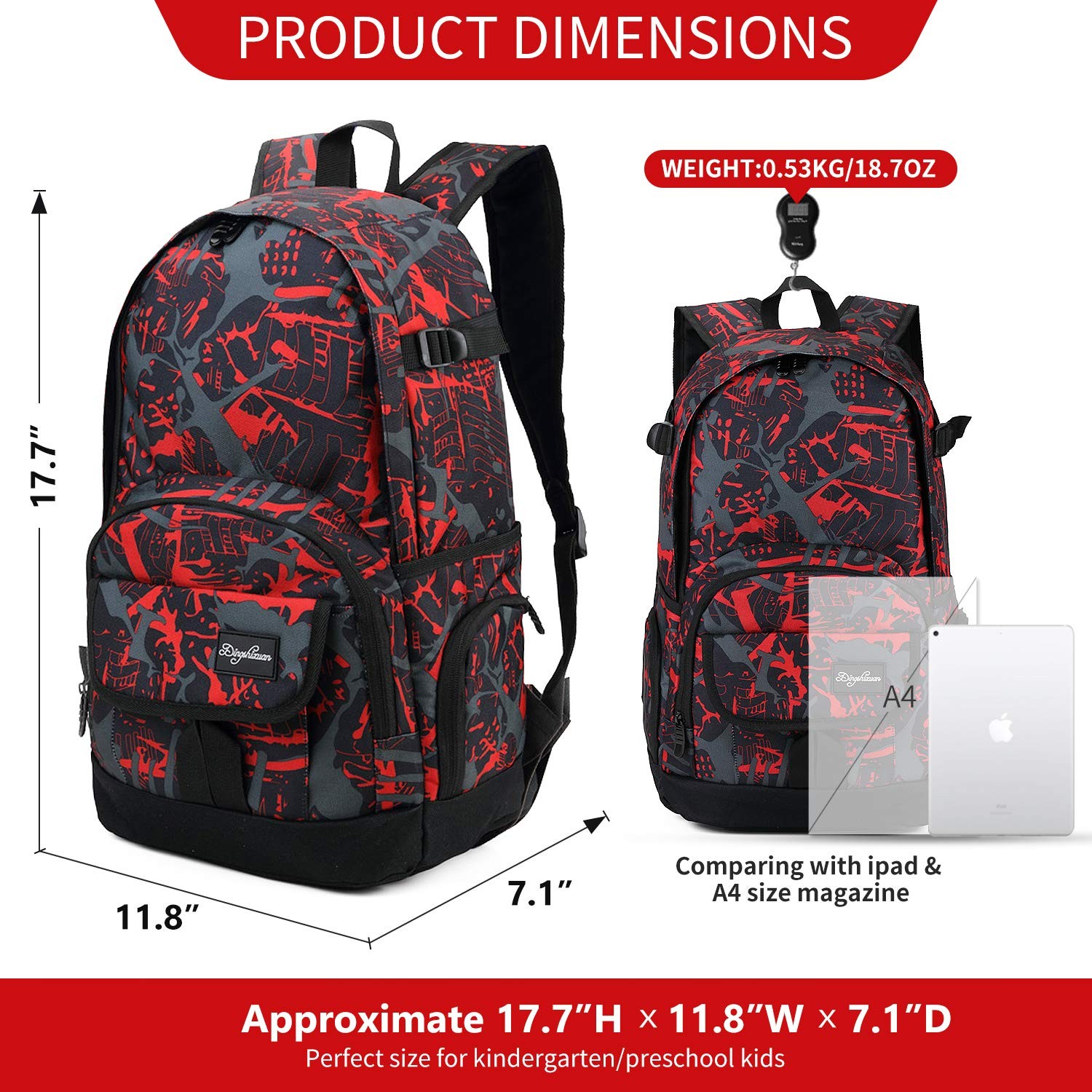 School Backpack Travel Bag for Men & Women Lightweight College Back Pack with…