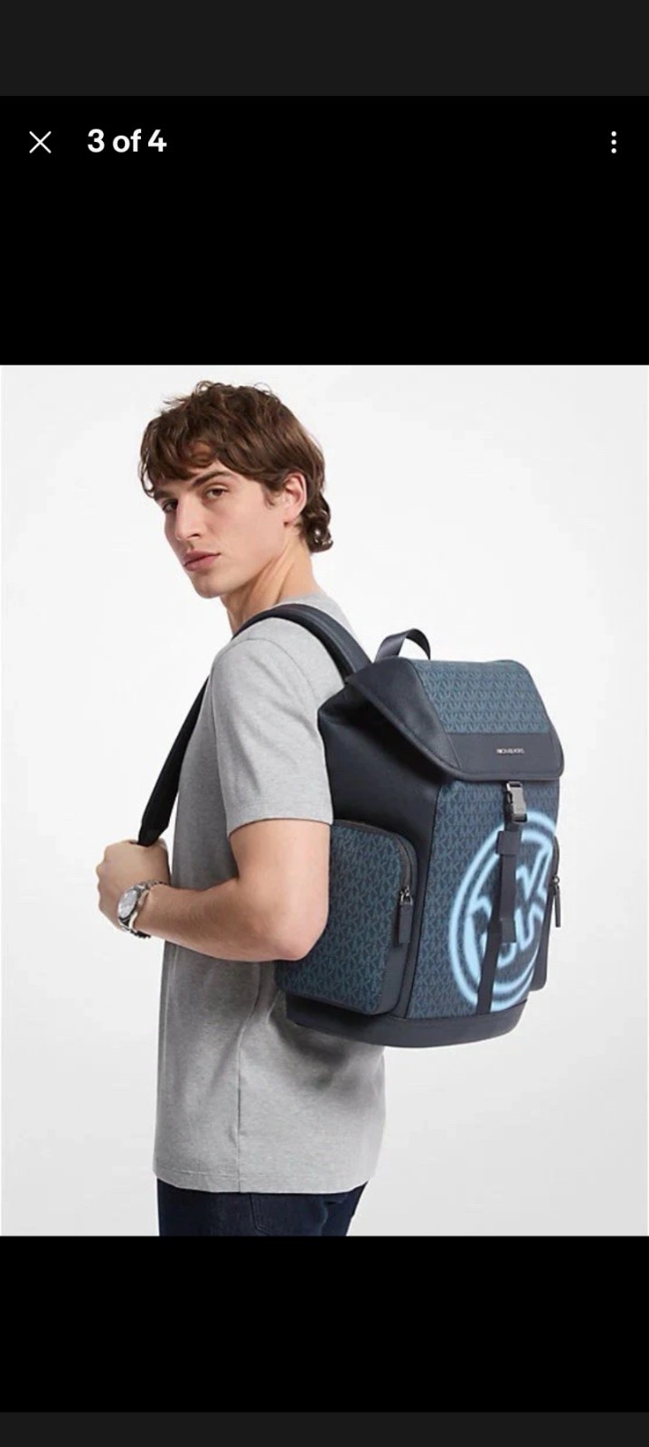Michael Kors Cooper Men Embellished Signature Logo City Backpack
