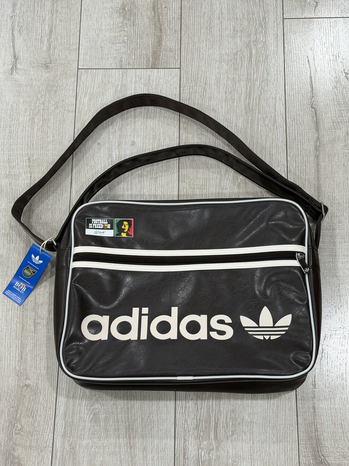 Adidas Originals Bob Marley Airliner Messenger Brown Retro Bag Jamaica Soccer