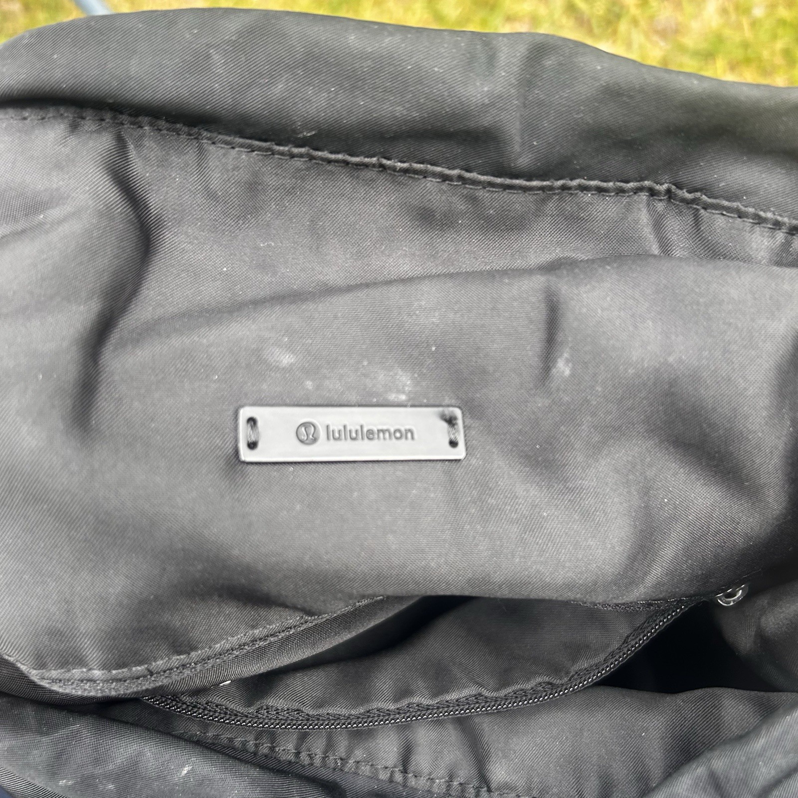 lululemon Black Medium Backpack Buckle Flap & Zip Pockets, Adjustable Strap