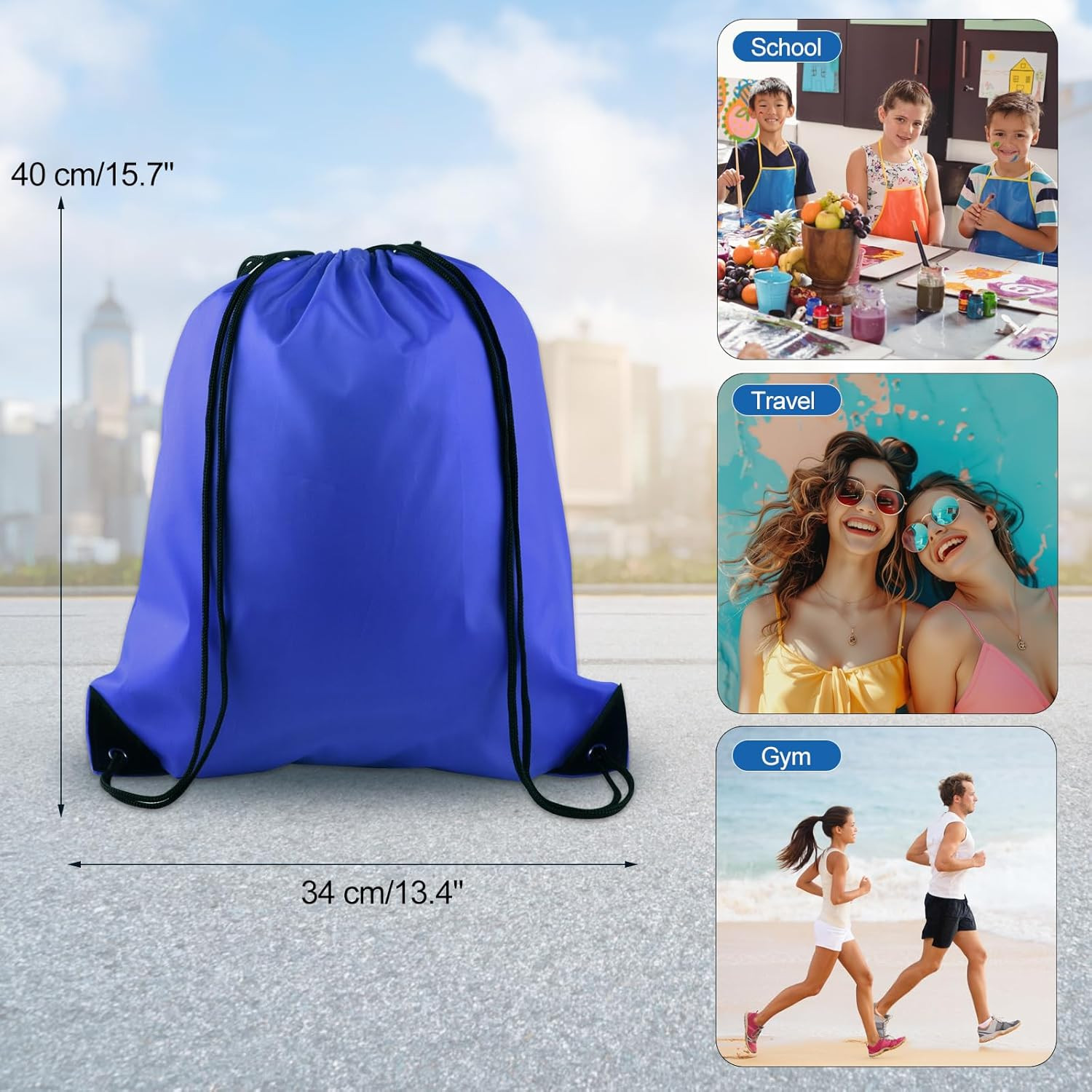 2 Pcs Drawstring Backpack Bags Sports Cinch Sack String Backpack Storage Bags fo