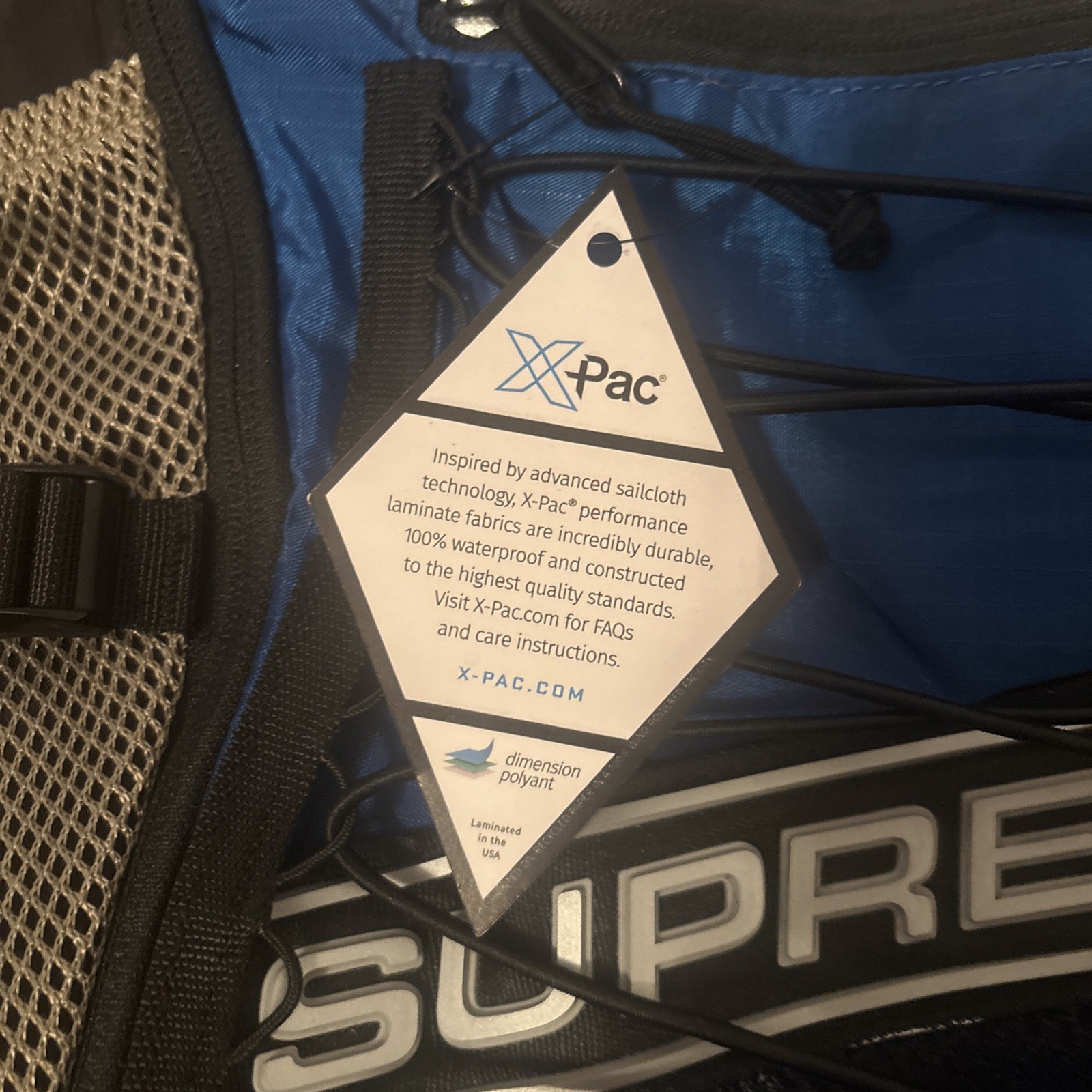 Brand New Authentic Supreme FW23 3D Logo Backpack Blue Box Logo