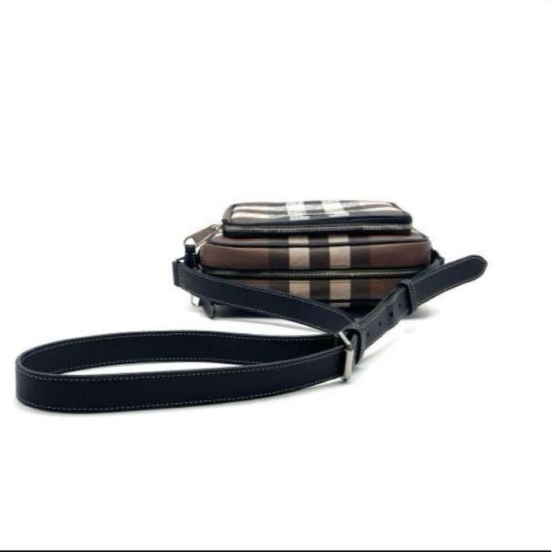 Authentic Burberry Shoulder Bag Leather Brown 22cm W, Some Surface Scratches, Us