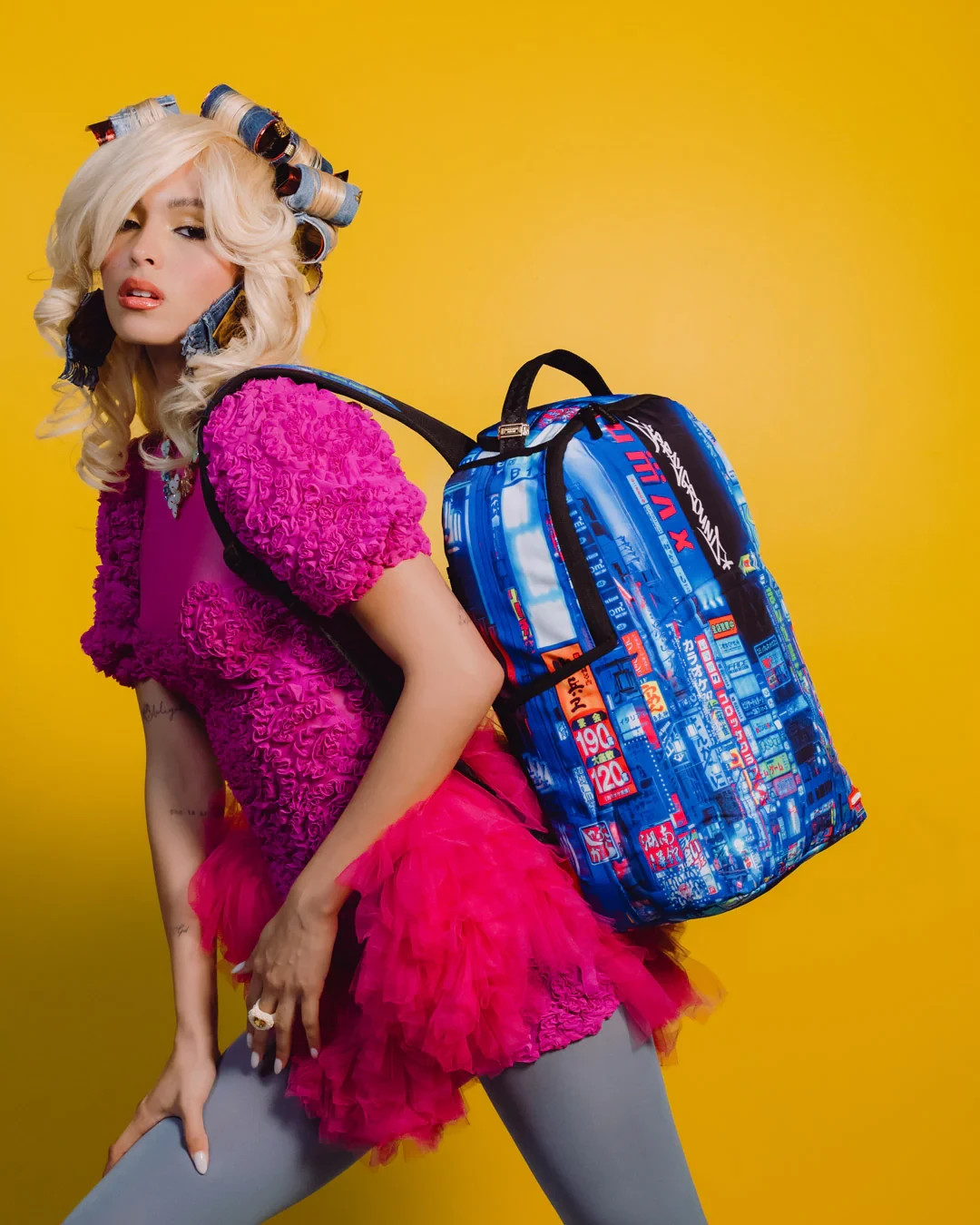 Sprayground Money Maker Purple Backpack🔥New Black Bookbag Large School Bag