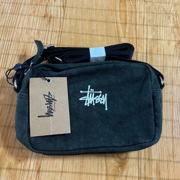 Stussy Canvas Side Pouch Washed Black 134255