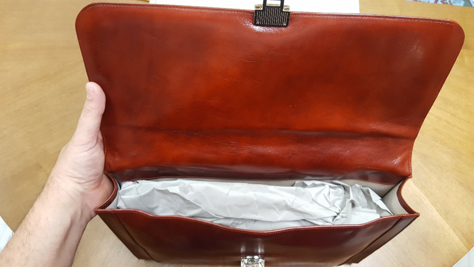Bosca Old Leather Flap Envelope Brief – Cognac NEW in BOX! 829/32 009309038417