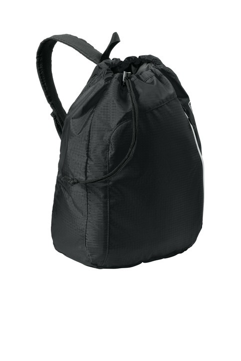 NEWOGIO® Sonic Sling Pack Drawstring Shoulder Bag Black Crossbody Backpack Purse