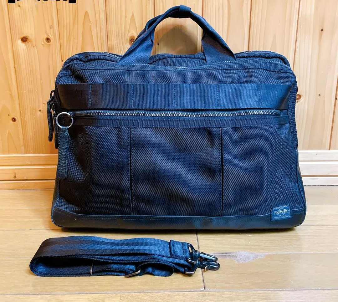PORTER YOSHIDA HEAT 2WAY Briefcase Business Bag Black Japan Authentic