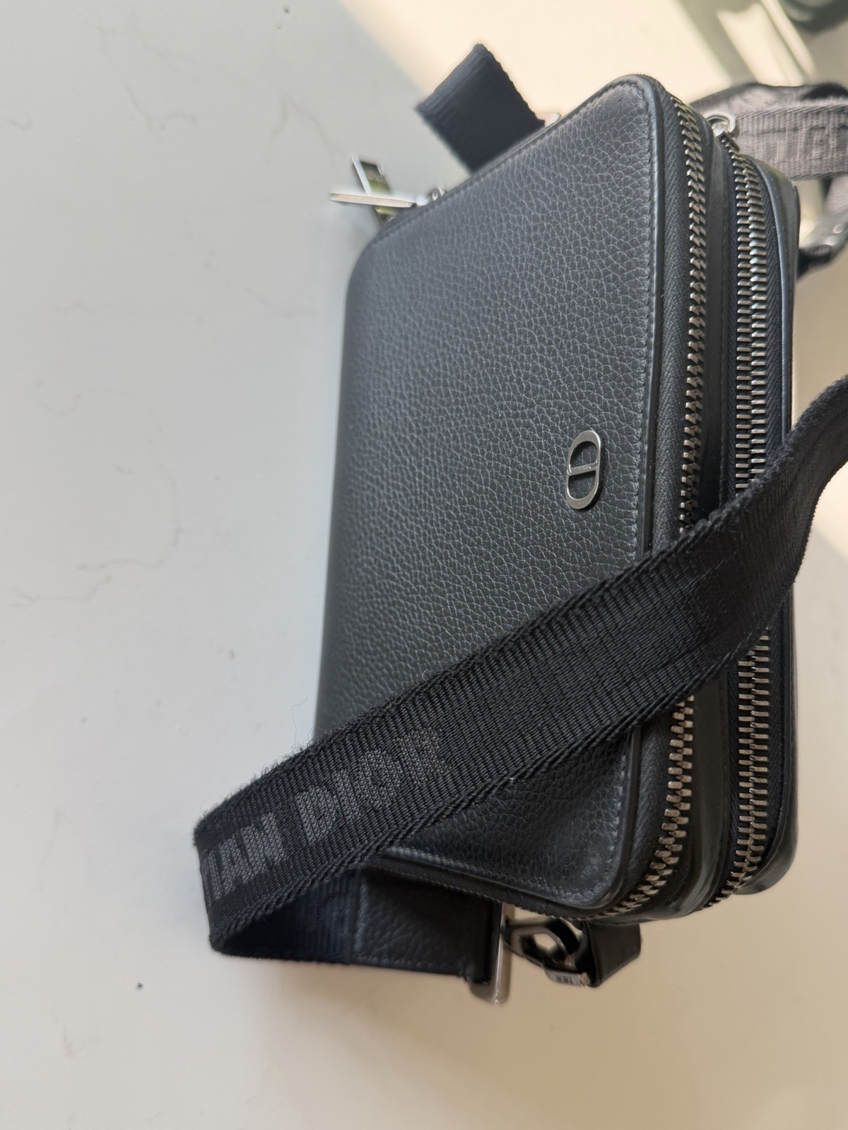 Dior Men’s CD Icon Zipped Pouch with Strap (2023)