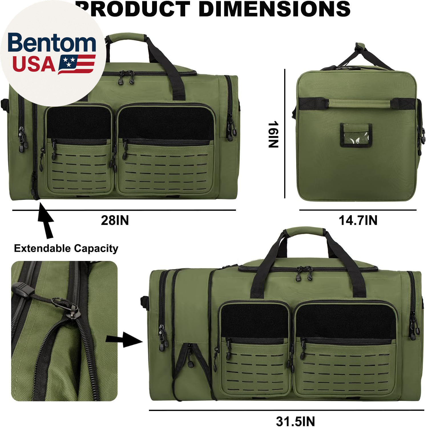 130L Expandable 32″ Heavy Duty Extra Large Duffel Bag,Sports Gym Equipment Trave