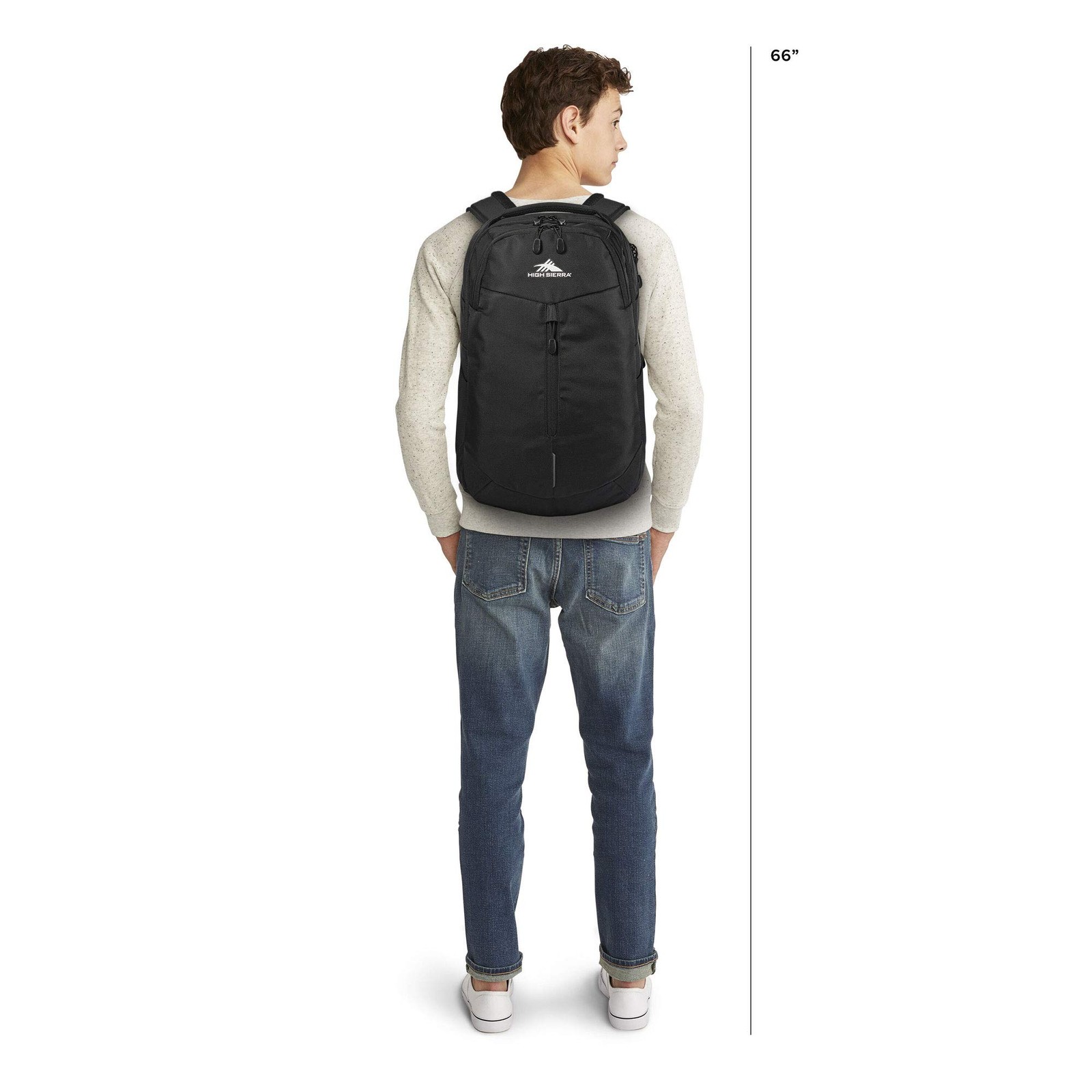 Swerve Backpack with Laptop Pocket + Sleeve, Fits most 17” Laptops, 27L, Black
