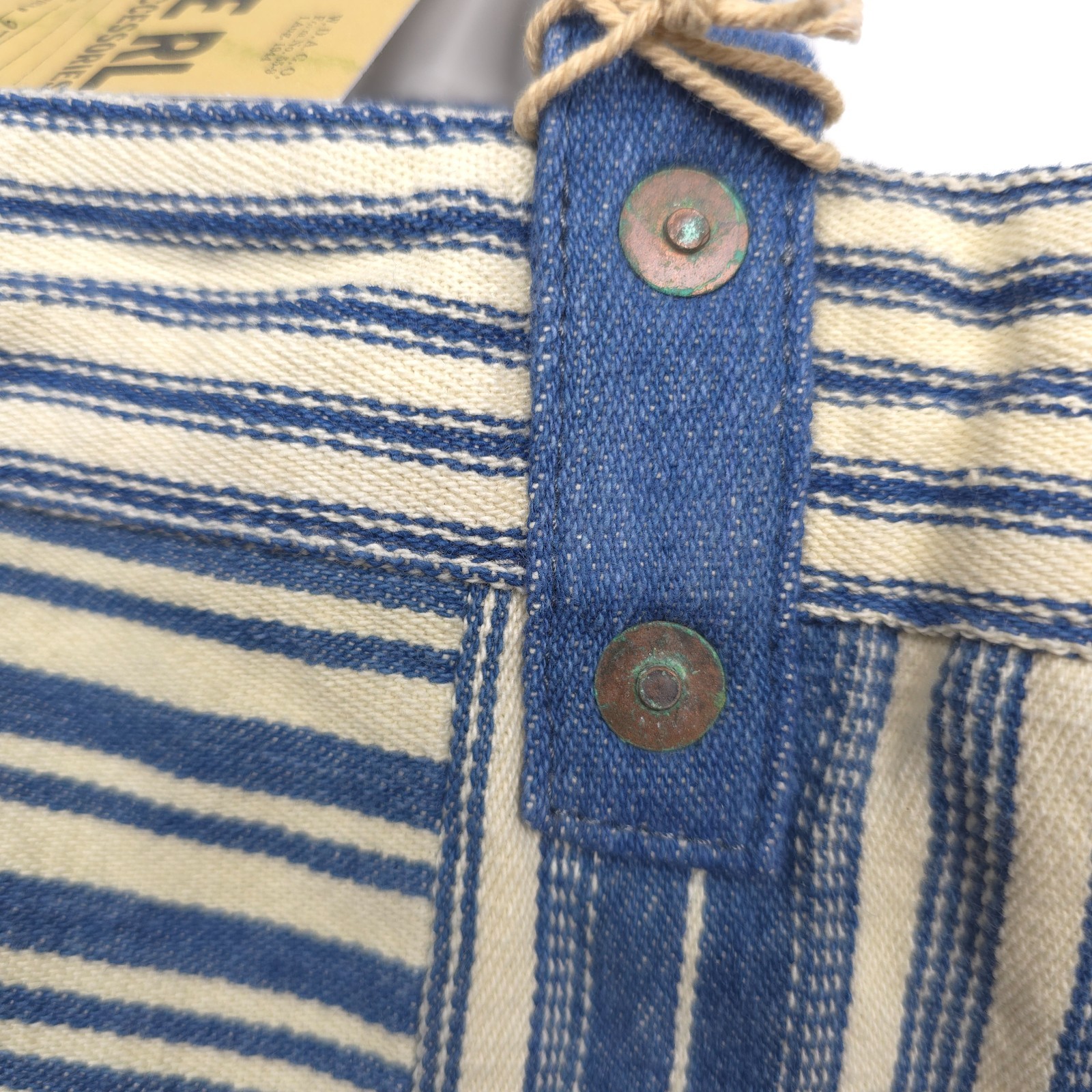 RRL Tote Bag Mens Naval Patchwork Striped Denim Double RL NWT Authentic