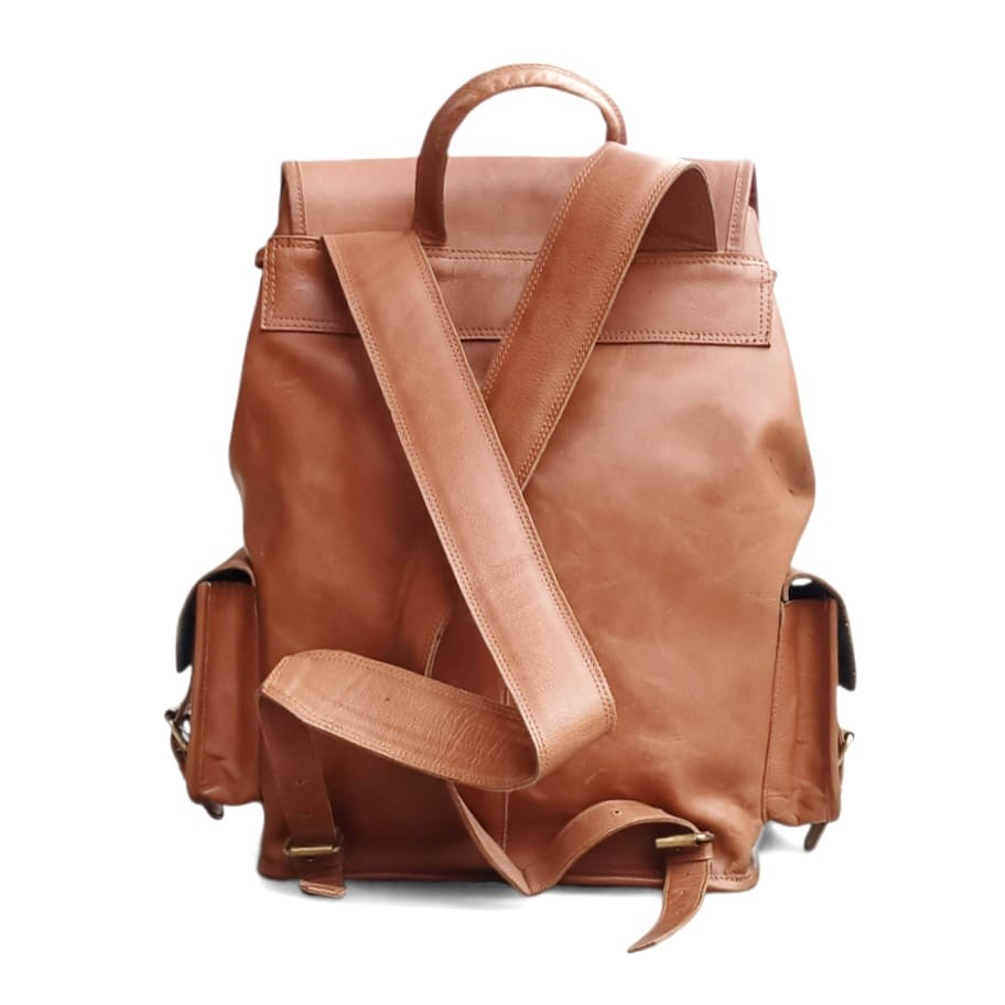 Cuero Guapo Genuine Leather Backpack Brown Vintage Rucksack Travel Laptop Bag