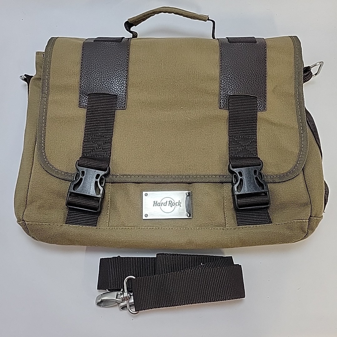 Hard Rock Cafe Olive Utility Messenger Bag