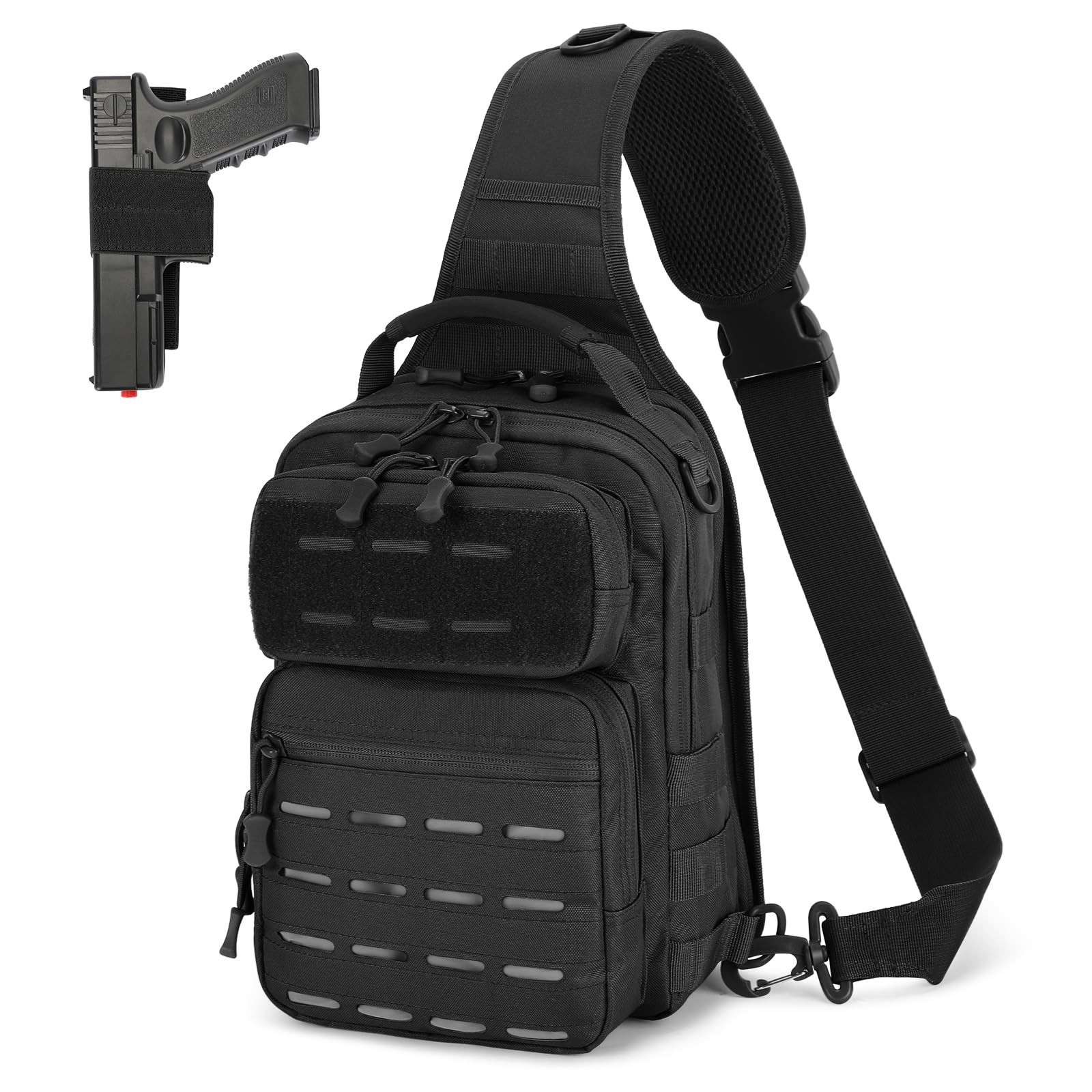 Sling Bag for Men Concealed Carry Bag Tactical Sling Bag Crossbody Molle CCW …