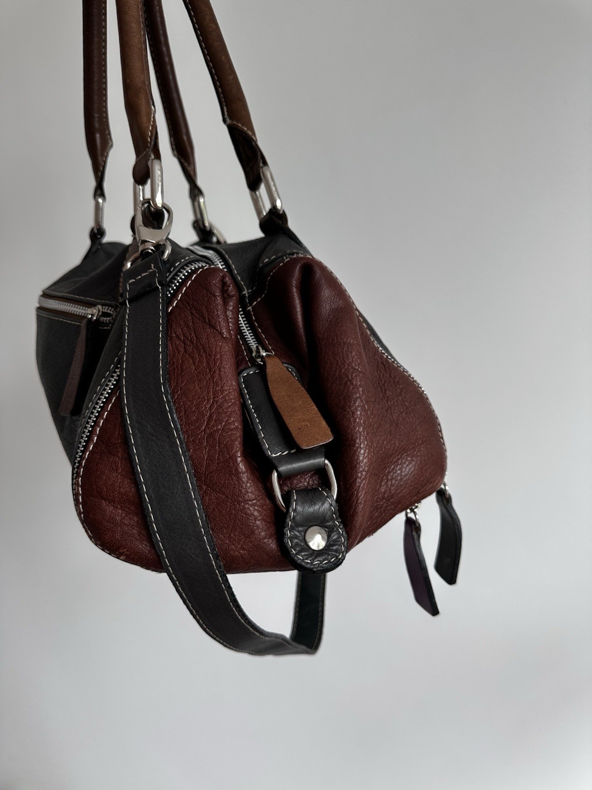 Vintage Luxury Designer Leather Bag Men’s Old Money Made In Italy Archive 90s